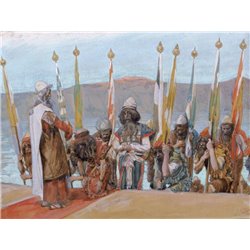 Моисей благословляет Иисуса Навина перед первосвященником - Модульная картины, Репродукции, Декоративные панно, Декор стен