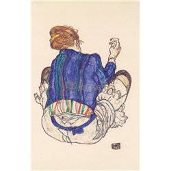 Сидящая женщина со спины