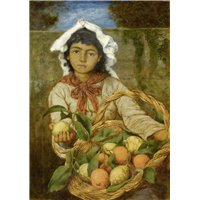 Портреты картины репродукции на заказ - Продавщица лимонов