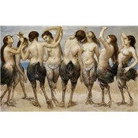 Портреты картины репродукции на заказ - Восемь танцующих женщин с телами птиц
