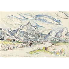 Картина на холсте по фото Модульные картины Печать портретов на холсте Альпы, вид от Сен-Реми-де-Прованс