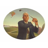 Портреты картины репродукции на заказ - Американский гольфист