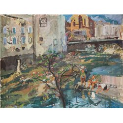 Дети играют на водотоках