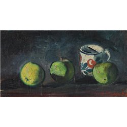 Три яблока и чашка - Модульная картины, Репродукции, Декоративные панно, Декор стен