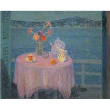 Картина на холсте по фото Модульные картины Печать портретов на холсте Фиолетовая скатерть, Вильфранш-сюр-Мер