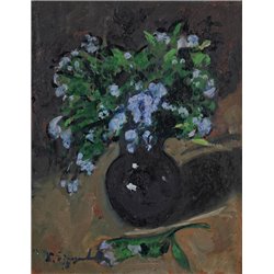 Букет голубых цветов - Модульная картины, Репродукции, Декоративные панно, Декор стен