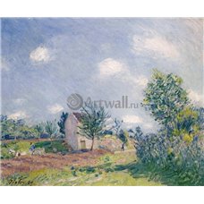 Картина на холсте по фото Модульные картины Печать портретов на холсте Весенний пейзаж, дорога в окрестностях Море-сюр-Луан