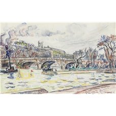 Картина на холсте по фото Модульные картины Печать портретов на холсте Новый мост, Париж