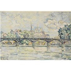 Картина на холсте по фото Модульные картины Печать портретов на холсте Мост искусств, Париж