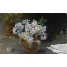 Картина на холсте по фото Модульные картины Печать портретов на холсте Букет белых роз