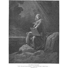 Картина на холсте по фото Модульные картины Печать портретов на холсте Апостол Иоанн на острове Патмос, Новый Завет