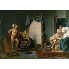Картина на холсте по фото Модульные картины Печать портретов на холсте Апеллес рисует Кампаспу в присутствии Александра Великого