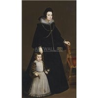 Портреты картины репродукции на заказ - Антония де Ипенаретта Гальдос и её сын Луис