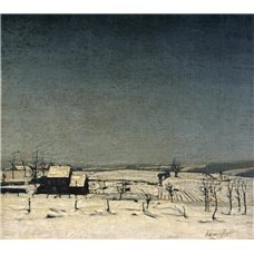 Картина на холсте по фото Модульные картины Печать портретов на холсте Снежный пейзаж во Фландрии