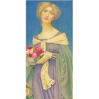 Портреты картины репродукции на заказ - Девушка с розами