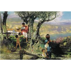 Картина на холсте по фото Модульные картины Печать портретов на холсте Рим, деревня