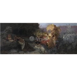 Искушение святого Иеронима - Модульная картины, Репродукции, Декоративные панно, Декор стен