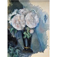 Портреты картины репродукции на заказ - Цветы в голубой вазе