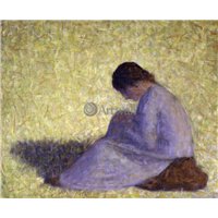 Портреты картины репродукции на заказ - Крестьянка,сидящая на траве
