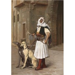 Арнаут с двумя собаками - Модульная картины, Репродукции, Декоративные панно, Декор стен