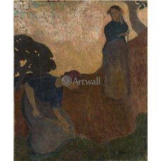 Картина на холсте по фото Модульные картины Печать портретов на холсте Пейзаж с женщинами (после Гогена)
