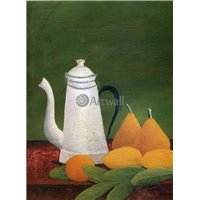 Портреты картины репродукции на заказ - Натюрморт с чайником и фруктами