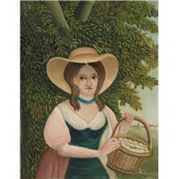 Портреты картины репродукции на заказ - Женщина с корзинкой яиц