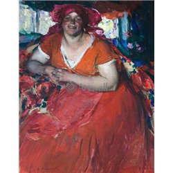 Баба в красном - Модульная картины, Репродукции, Декоративные панно, Декор стен
