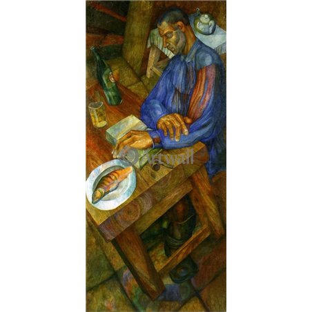 Школа Филонова - Тэнисман, Рабочий, сидящий за столом