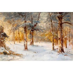Ясный зимний день в лесу - Модульная картины, Репродукции, Декоративные панно, Декор стен