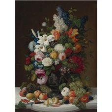 Картина на холсте по фото Модульные картины Печать портретов на холсте Натюрморт с цветами и фруктами