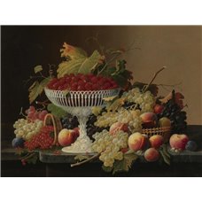 Картина на холсте по фото Модульные картины Печать портретов на холсте Натюрморт с фруктами и земляникой в вазе