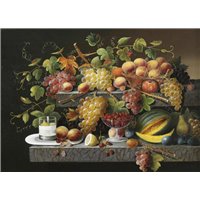 Портреты картины репродукции на заказ - Натюрморт с фруктами и тыквой