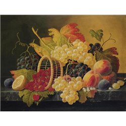 Натюрморт с фруктами и земляникой - Модульная картины, Репродукции, Декоративные панно, Декор стен