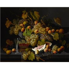 Картина на холсте по фото Модульные картины Печать портретов на холсте Натюрморт с фруктами и бокалом