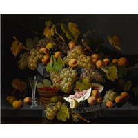 Портреты картины репродукции на заказ - Натюрморт с фруктами и бокалом