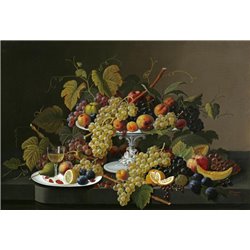 Натюрморт с фруктами в Белом доме - Модульная картины, Репродукции, Декоративные панно, Декор стен