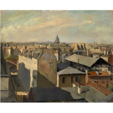 Картина на холсте по фото Модульные картины Печать портретов на холсте Парижские крыши
