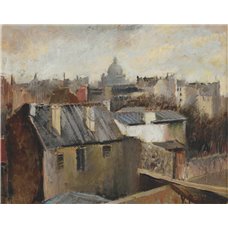 Картина на холсте по фото Модульные картины Печать портретов на холсте Парижские крыши