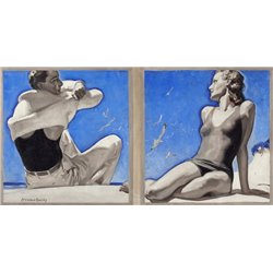 Баркли Маклелланд «Рай влюбленных» - Модульная картины, Репродукции, Декоративные панно, Декор стен