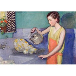 Баркли Маклелланд «Мытье посуды» - Модульная картины, Репродукции, Декоративные панно, Декор стен