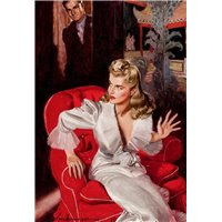 Портреты картины репродукции на заказ - Баркли Маклелланд «Испуганная дама»