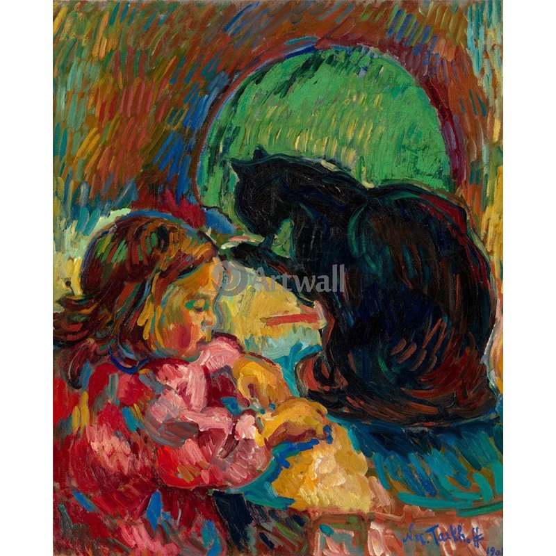 Ребенок с кошкой