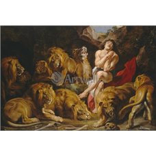 Картина на холсте по фото Модульные картины Печать портретов на холсте Даниил во рву со львами