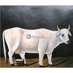 Белая корова - Модульная картины, Репродукции, Декоративные панно, Декор стен