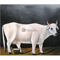 Портреты картины репродукции на заказ - Белая корова