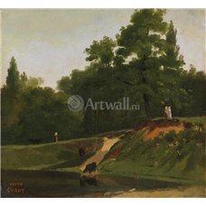 Картина на холсте по фото Модульные картины Печать портретов на холсте Берег ручья около Виль де Авре
