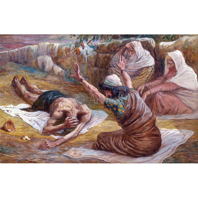 Иов, лежащий на куче мусора