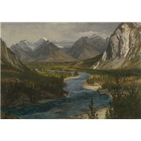 Портреты картины репродукции на заказ - Бирстадт Альберт «Канадские скалистые горы»