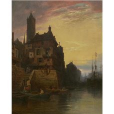 Картина на холсте по фото Модульные картины Печать портретов на холсте Бельгийский рыбацкий городок